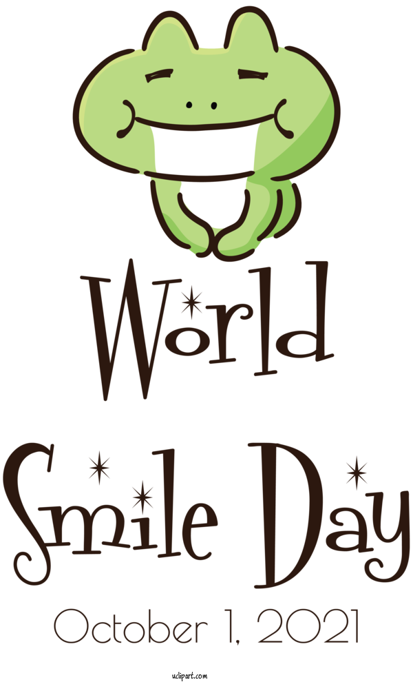 Free Holidays Frogs Human Logo For World Smile Day Clipart Transparent Background
