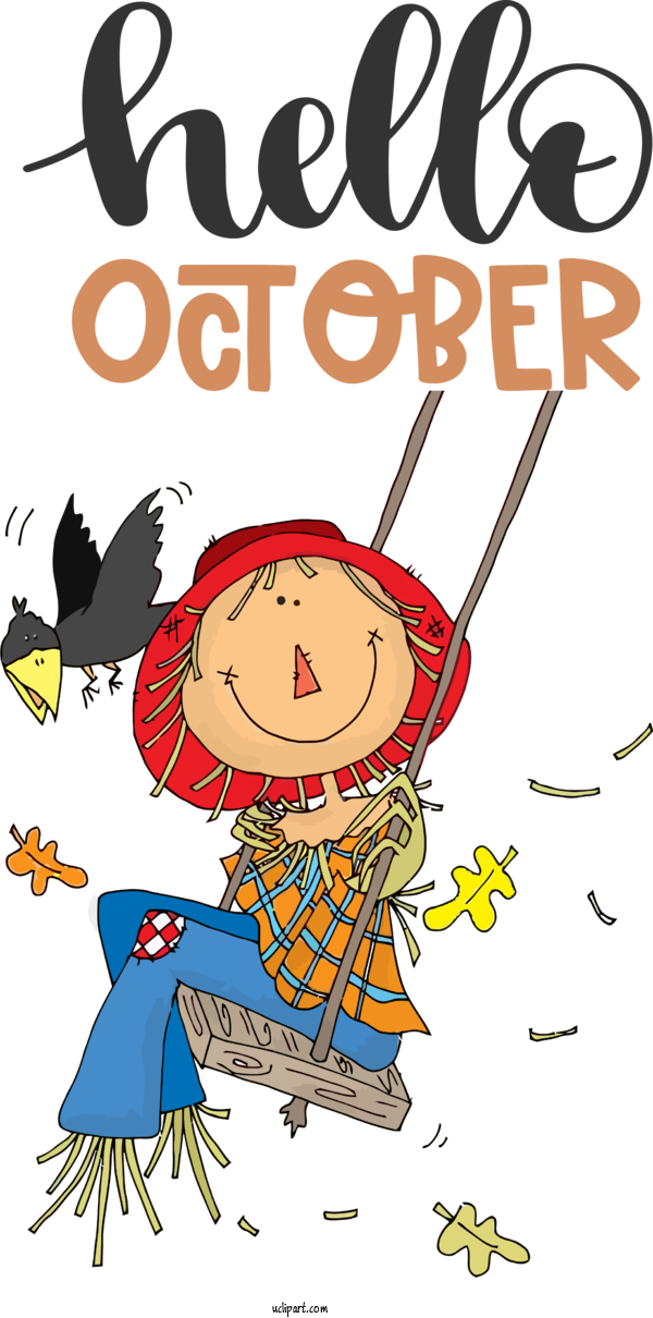 Free Nature Logo Scarecrow Cartoon For Autumn Clipart Transparent Background