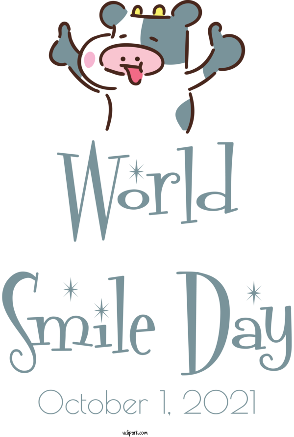 Free Holidays Design Logo Human For World Smile Day Clipart Transparent Background