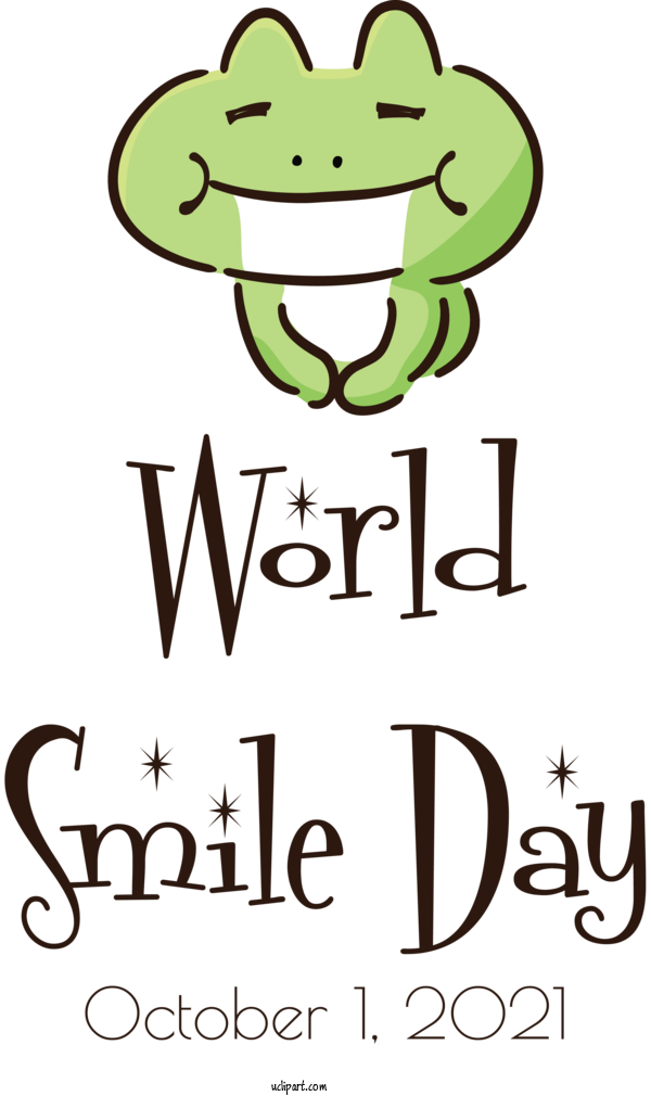 Free Holidays Frogs Human Logo For World Smile Day Clipart Transparent Background