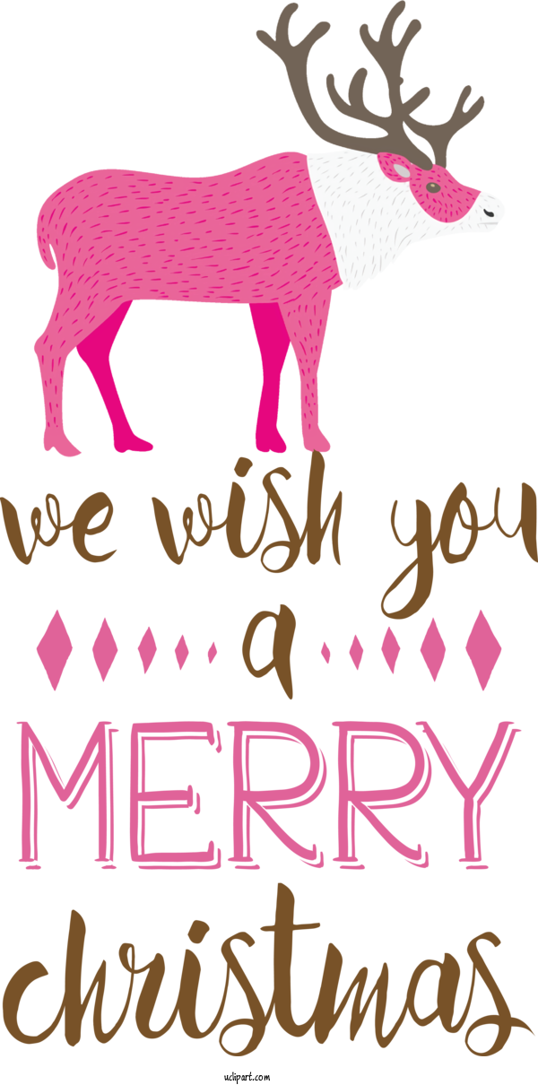 Free Holidays Reindeer Design Line For Christmas Clipart Transparent Background