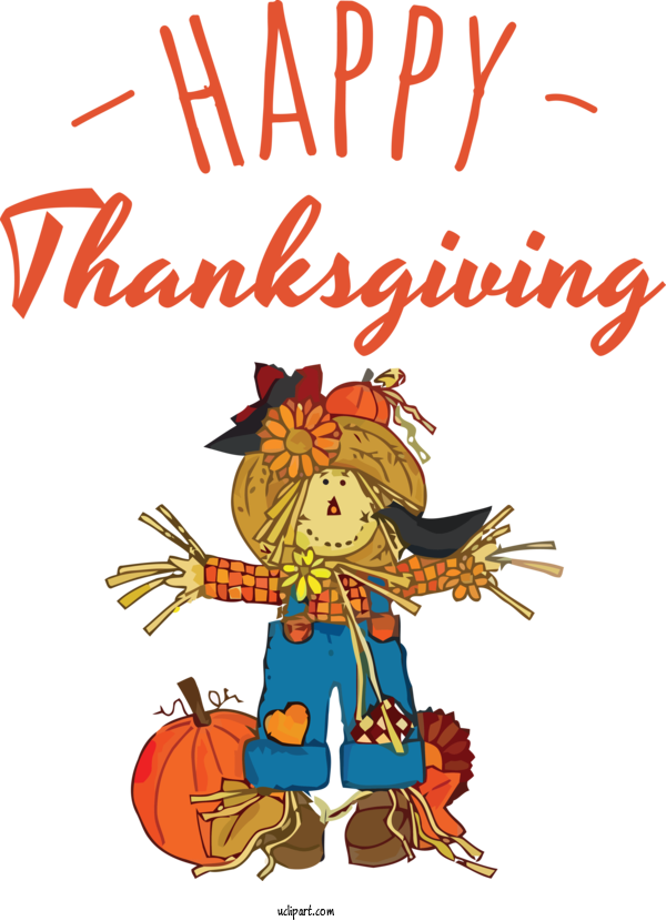 Free Holidays Clip Art For Fall Drawing Scarecrow For Thanksgiving Clipart Transparent Background