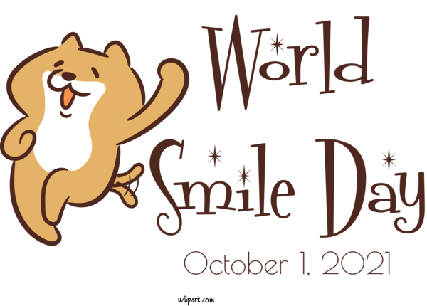 Free Holidays Cat Dog Human For World Smile Day Clipart Transparent Background