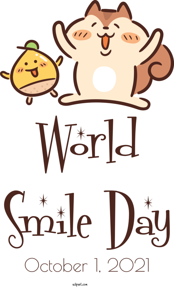 Free Holidays Line Art Cartoon Design For World Smile Day Clipart Transparent Background