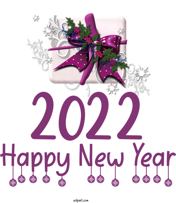 Free Holidays Cut Flowers Design Floral Design For New Year 2022 Clipart Transparent Background