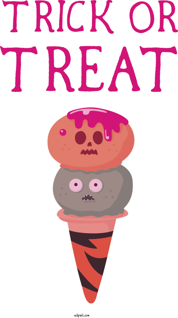 Free Holidays Ice Cream Cone LON:0JJW Cartoon For Halloween Clipart Transparent Background