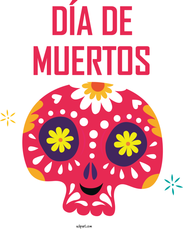 Free Holidays Design Line Flower For Day Of The Dead Clipart Transparent Background