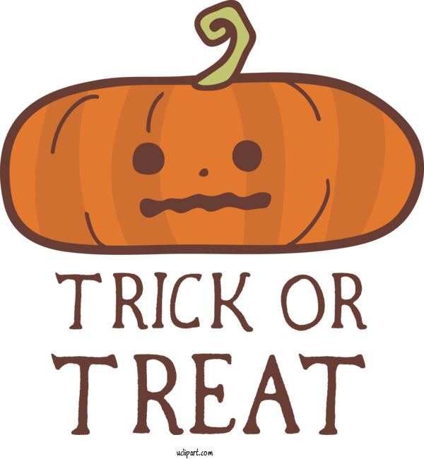 Free Holidays Pumpkin Cartoon Logo For Halloween Clipart Transparent Background