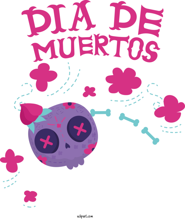 Free Holidays Design Logo Text For Day Of The Dead Clipart Transparent Background
