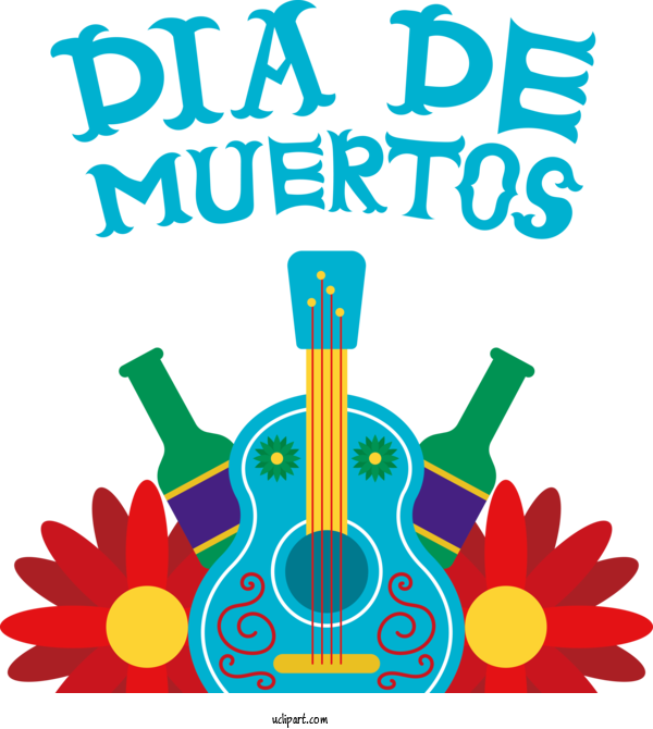 Free Holidays Logo Traveler Guitar Guitar For Day Of The Dead Clipart Transparent Background