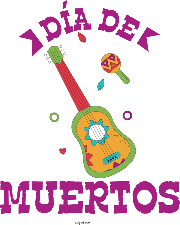 Free Holidays Guitar Accessory Guitar Line For Day Of The Dead Clipart Transparent Background