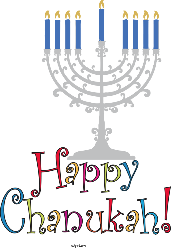 Free Holidays Candle Holder Diagram Design For Hanukkah Clipart Transparent Background