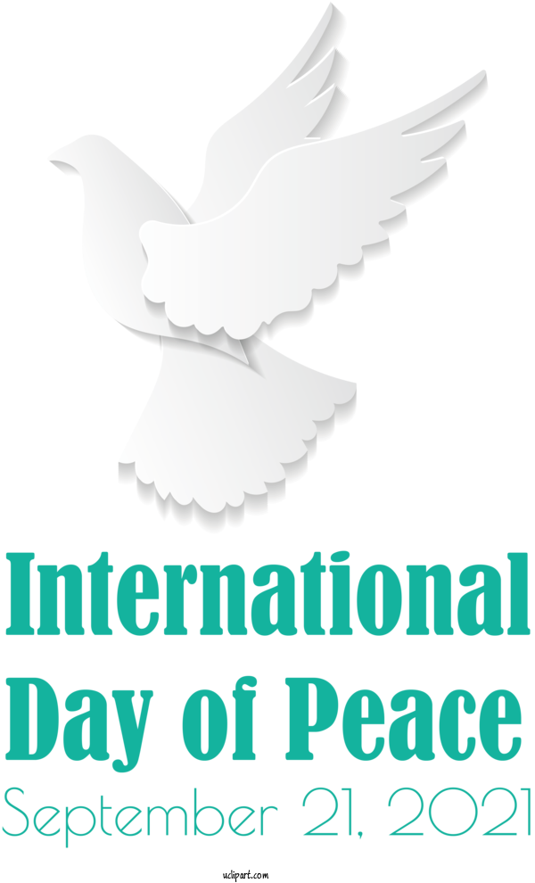 Free Holidays Birds Logo Font For World Peace Day Clipart Transparent Background