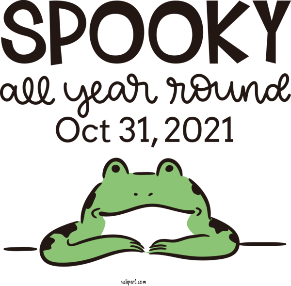 Free Holidays Frogs Cartoon Logo For Halloween Clipart Transparent Background