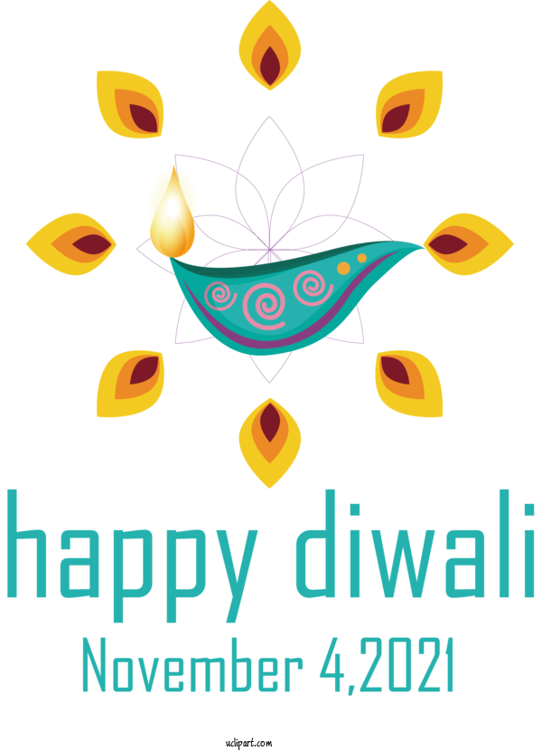 Free Holidays Design Logo Yellow For Diwali Clipart Transparent Background