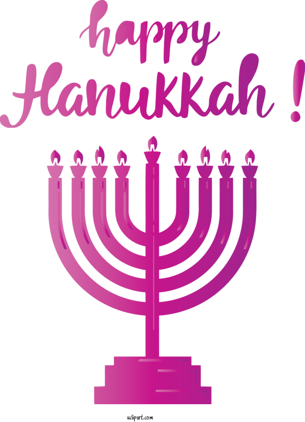 Free Holidays Candle Holder Logo Font For Hanukkah Clipart Transparent Background