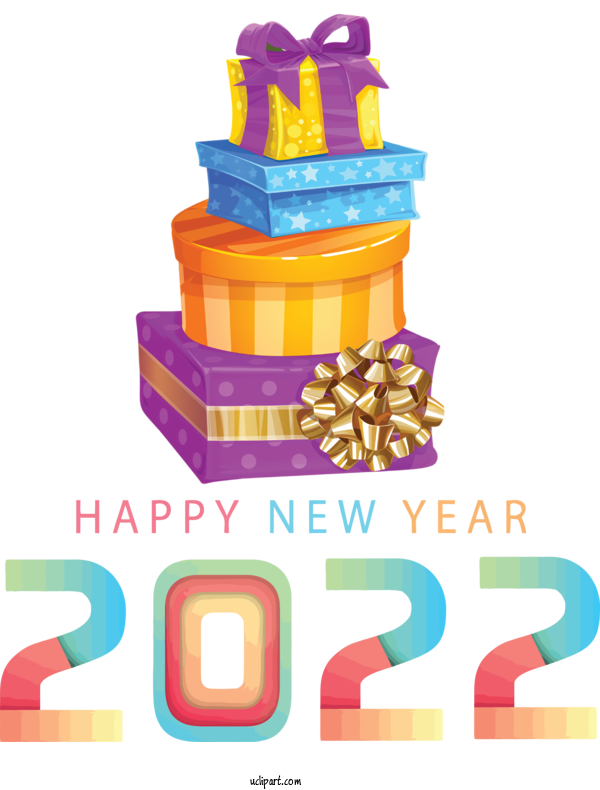Free Holidays Birthday Gift Wedding Anniversary For New Year 2022 Clipart Transparent Background