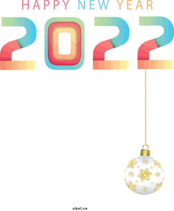 Free Holidays Line Design Font For New Year 2022 Clipart Transparent Background