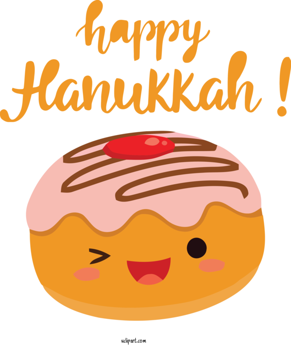 Free Holidays Fast Food Cartoon Happiness For Hanukkah Clipart Transparent Background
