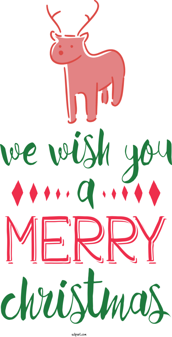 Free Holidays Reindeer Human Behavior For Christmas Clipart Transparent Background