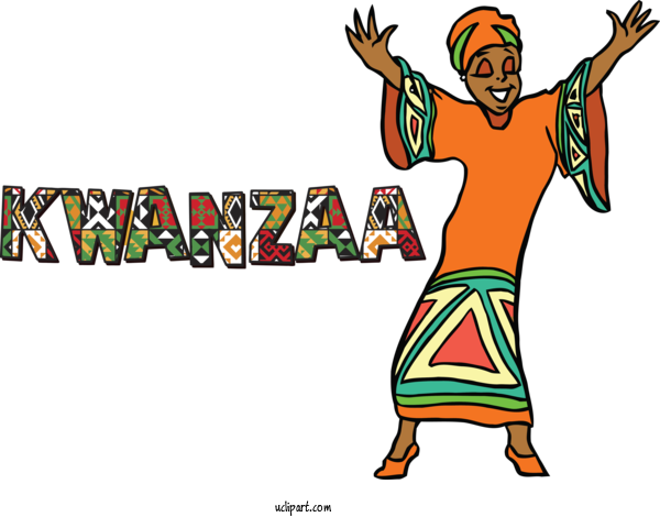 Free Holidays African Dance Kwanzaa Design For Kwanzaa Clipart Transparent Background