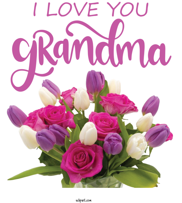 Free Holidays Flower Rose Tulip For Grandparents Day Clipart Transparent Background
