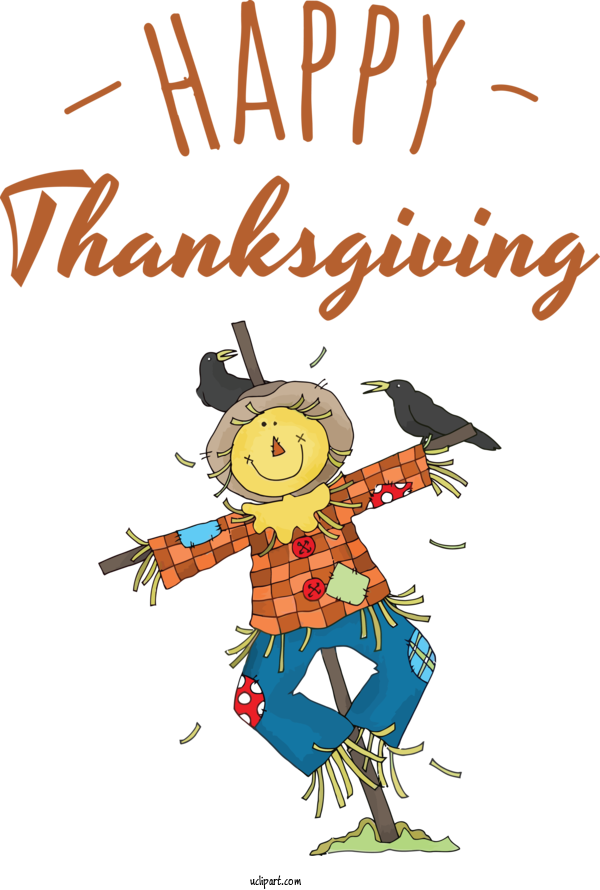 Free Holidays Scarecrow Scarecrow Weekend Drawing For Thanksgiving Clipart Transparent Background