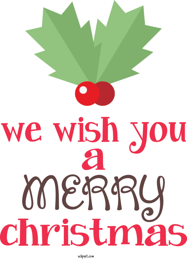 Free Holidays Good Leaf Logo For Christmas Clipart Transparent Background