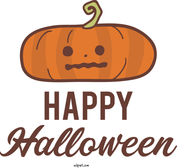 Free Holidays Cartoon Line Logo For Halloween Clipart Transparent Background