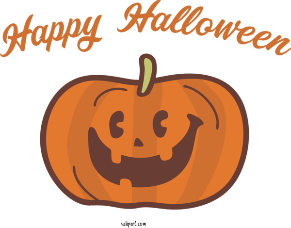 Free Holidays Squash Jack O' Lantern Winter Squash For Halloween Clipart Transparent Background