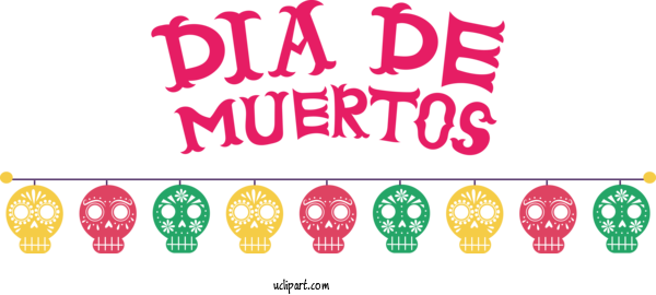Free Holidays Logo Line Meter For Day Of The Dead Clipart Transparent Background