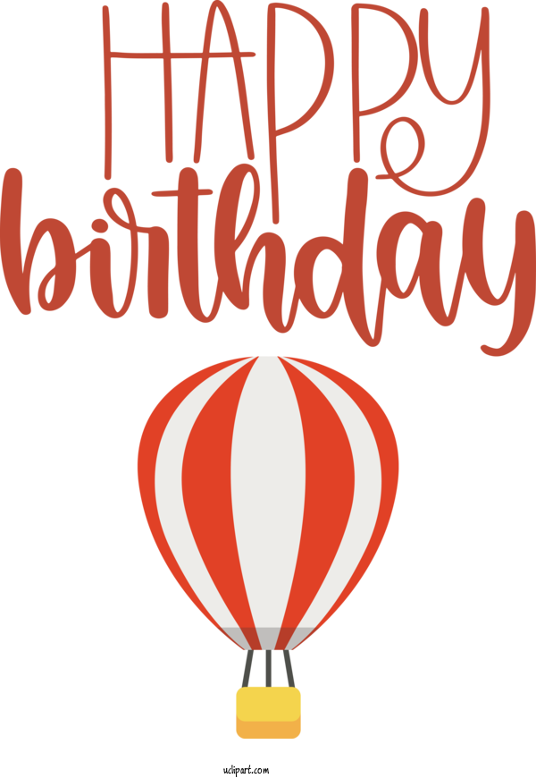 Free Occasions Balloon Hot Air Balloon Logo For Birthday Clipart Transparent Background