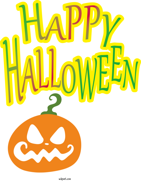 Free Holidays Cartoon Logo Plant For Halloween Clipart Transparent Background