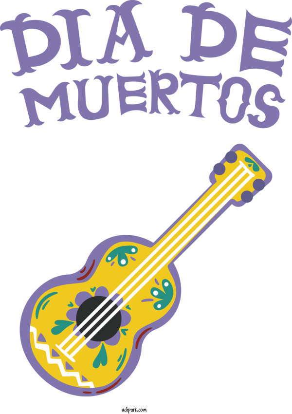 Free Holidays Guitar Accessory Acoustic Guitar Bass Guitar For Day Of The Dead Clipart Transparent Background