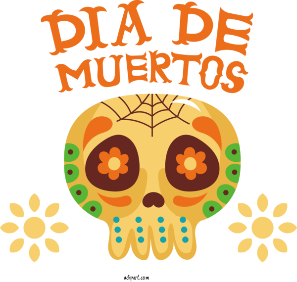 Free Holidays Wall Decal Decal Design For Day Of The Dead Clipart Transparent Background