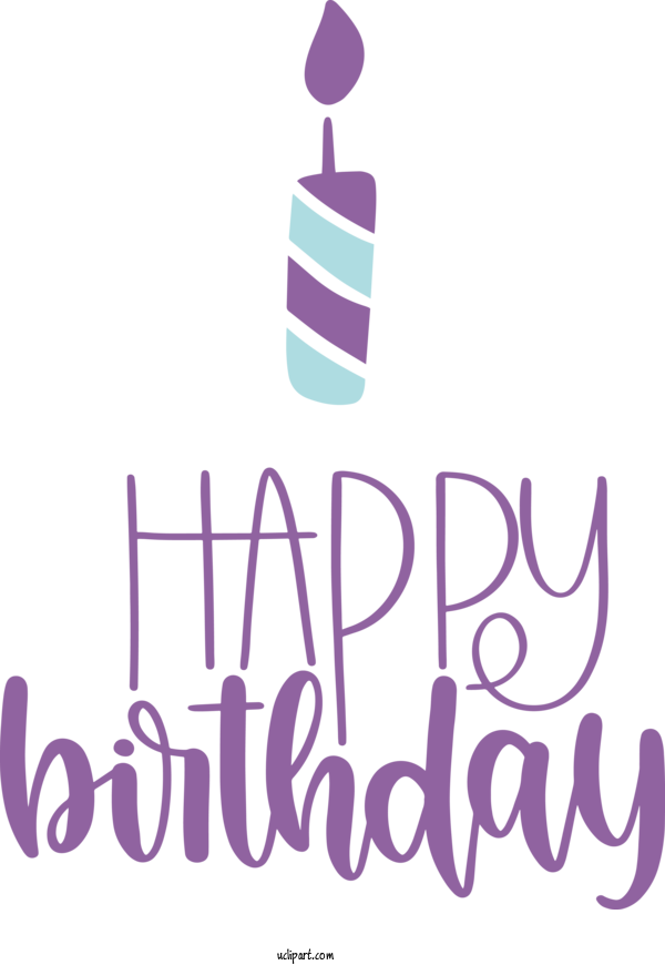 Free Occasions Design Logo Line For Birthday Clipart Transparent Background