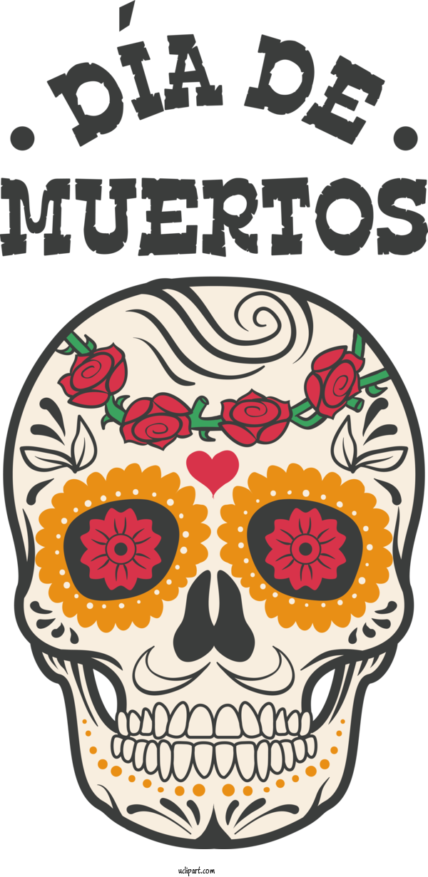 Free Holidays Mexican Cuisine Calavera Skull Art For Day Of The Dead Clipart Transparent Background