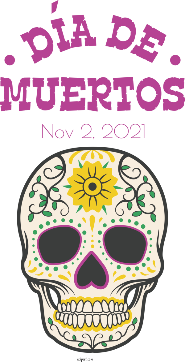 Free Holidays Calavera Design Day Of The Dead For Day Of The Dead Clipart Transparent Background
