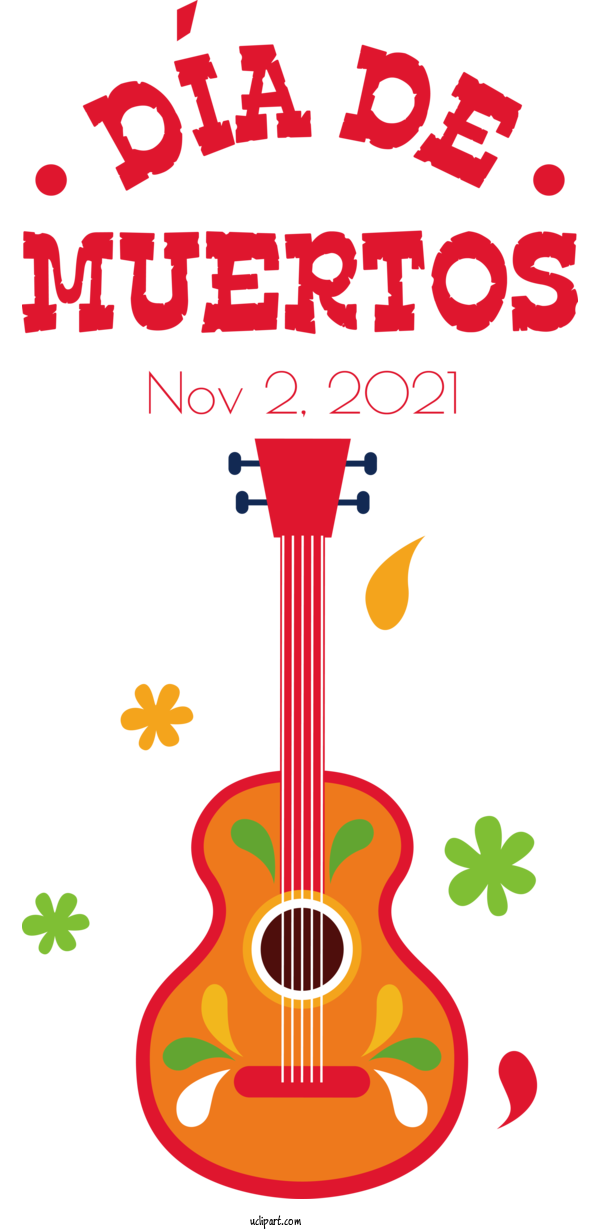 Free Holidays Guitar Accessory Guitar Cartoon For Day Of The Dead Clipart Transparent Background