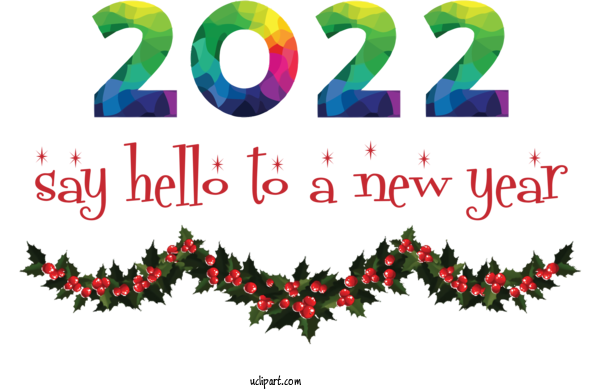 Free Holidays Garland Christmas Day For New Year 2022 Clipart Transparent Background