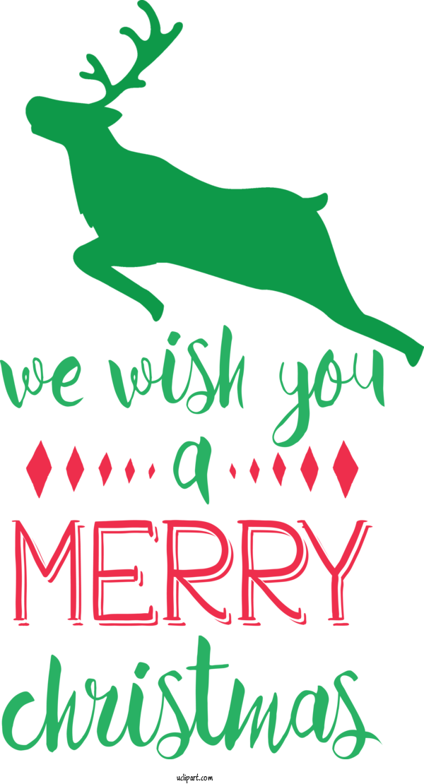 Free Holidays Reindeer Logo Design For Christmas Clipart Transparent Background