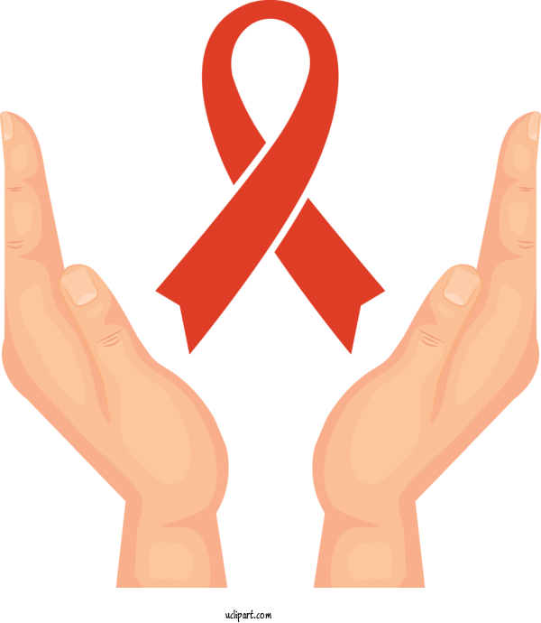 Free Holidays Awareness Ribbon Red Ribbon Symbol For World AIDS Day Clipart Transparent Background