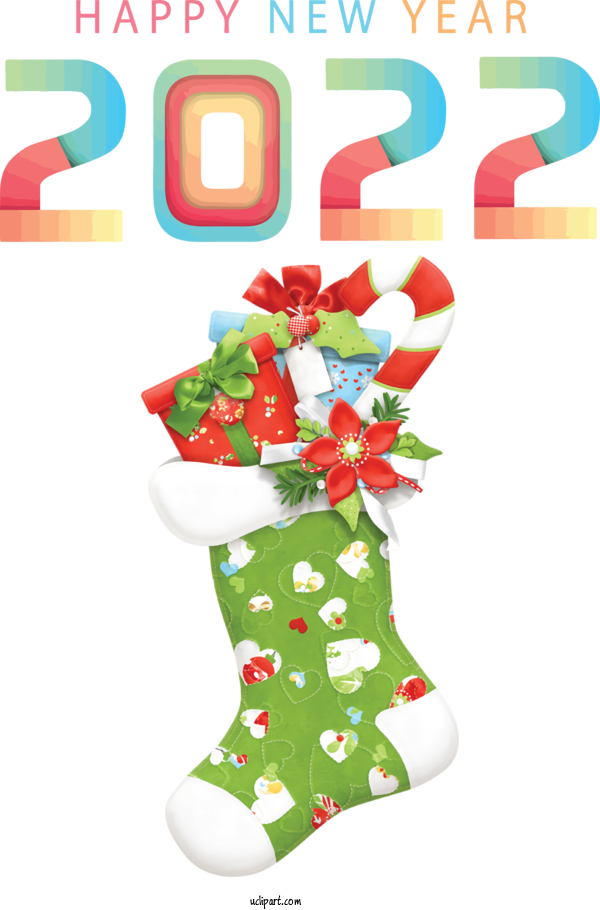 Free Holidays Christmas Day Christmas Stocking Sock For New Year 2022 Clipart Transparent Background