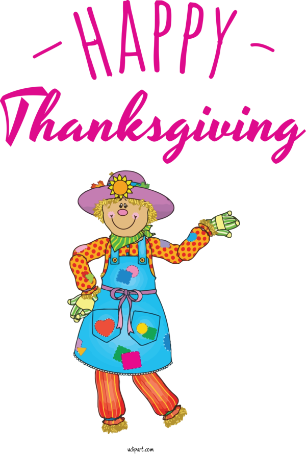 Free Holidays Human Cartoon Clothing For Thanksgiving Clipart Transparent Background
