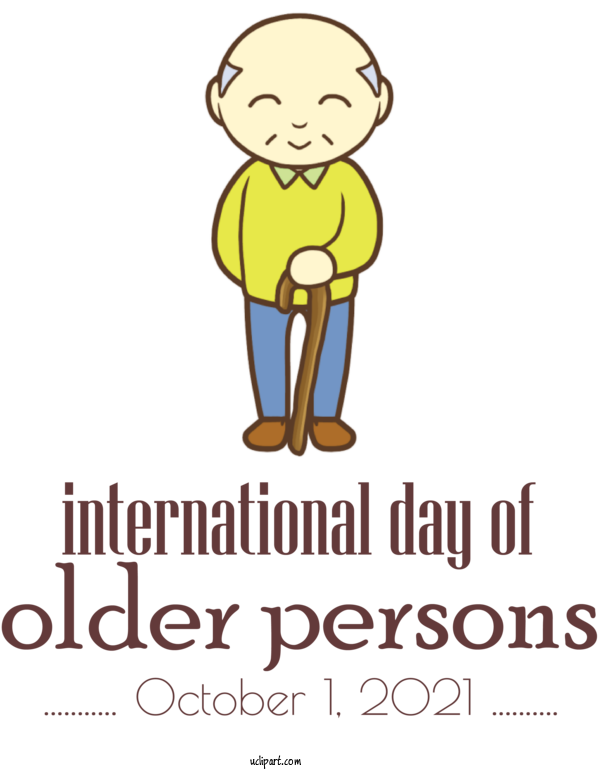 Free People Human Word Art Cartoon For Elderly Clipart Transparent Background