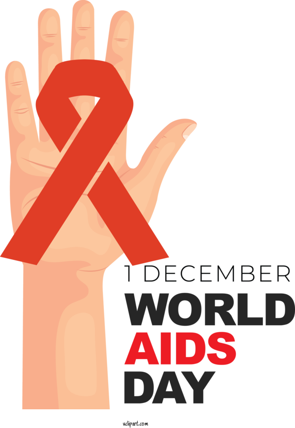 Free Holidays Hand Model Caminito Del Rey Logo For World AIDS Day Clipart Transparent Background