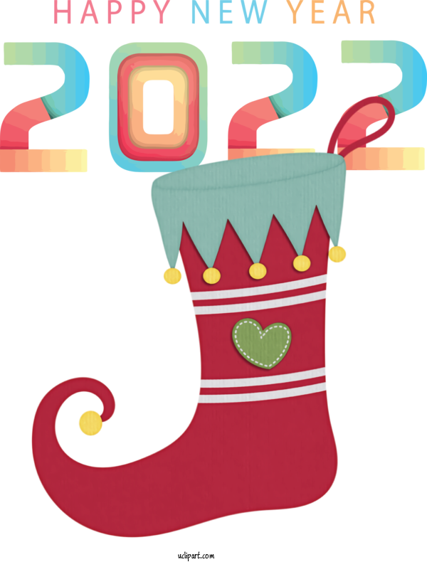 Free Holidays Christmas Day Christmas Stocking Santa Claus For New Year 2022 Clipart Transparent Background