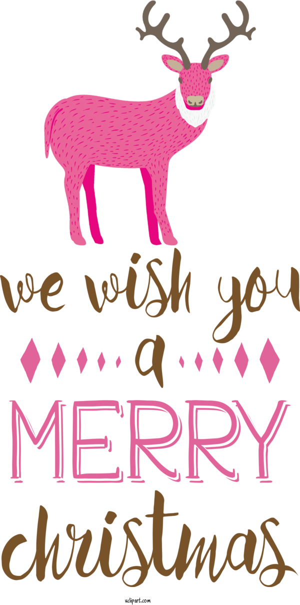 Free Holidays Reindeer Design Antler For Christmas Clipart Transparent Background
