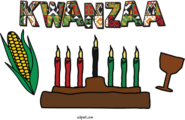 Free Holidays Logo Line Meter For Kwanzaa Clipart Transparent Background