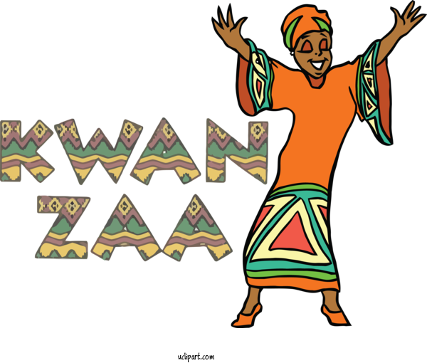 Free Holidays Human Design Cartoon For Kwanzaa Clipart Transparent Background